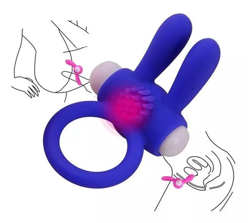 ANILLO VIBRADOR RETARDAANTE CON ESTIMULACIÓN DE CLITORIS